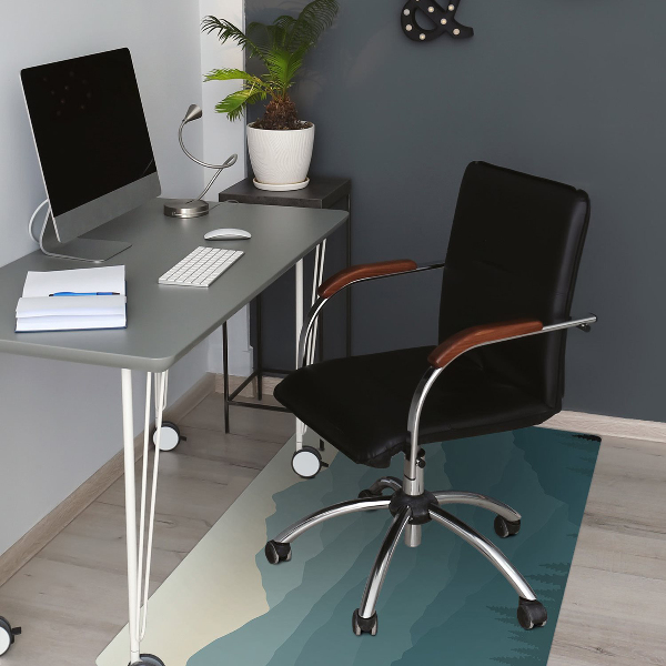 Tapis de chaise de bureau forêt
