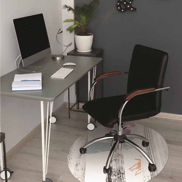 Tapis pour chaise de bureau Abstraction forestière