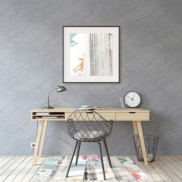 Tapis pour chaise de bureau Abstraction forestière