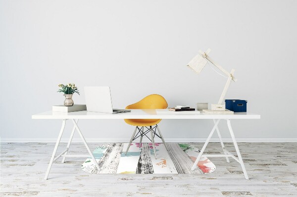 Tapis pour chaise de bureau Abstraction forestière