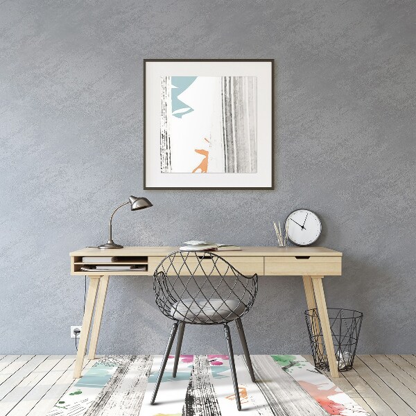 Tapis pour chaise de bureau Abstraction forestière