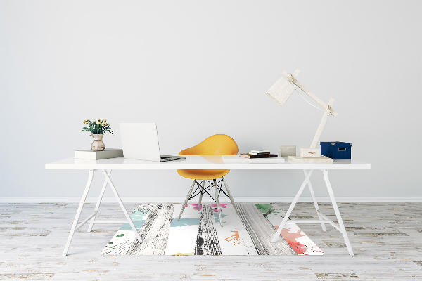Tapis pour chaise de bureau Abstraction forestière