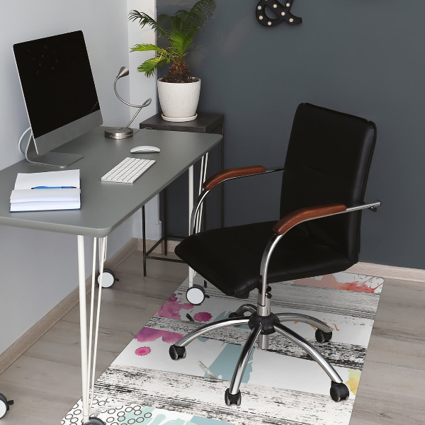 Tapis pour chaise de bureau Abstraction forestière