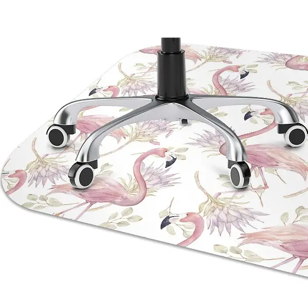 Tapis de chaise de bureau Flamants