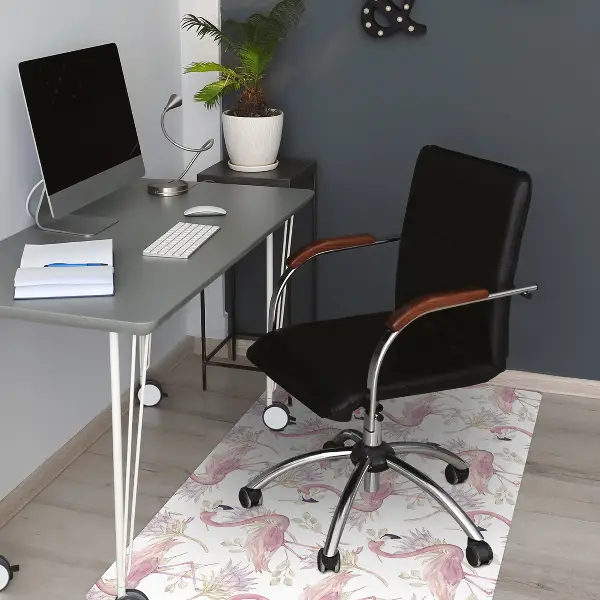 Tapis de chaise de bureau Flamants