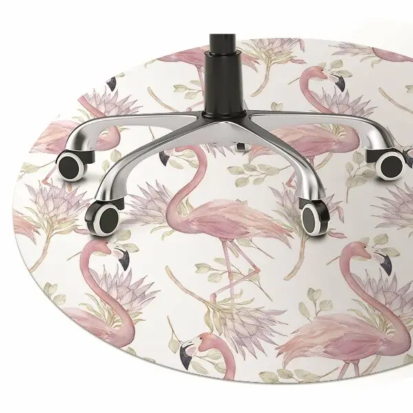 Tapis de chaise de bureau Flamants