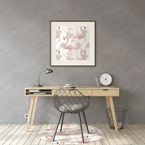 Tapis de chaise de bureau Flamants