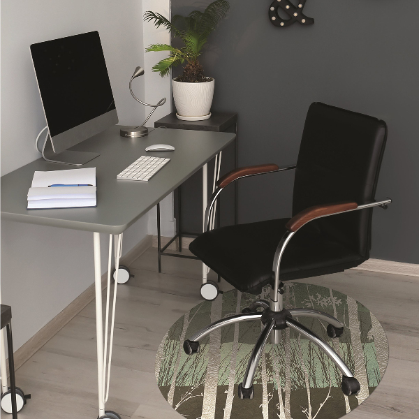 Tapis de chaise de bureau Des arbres