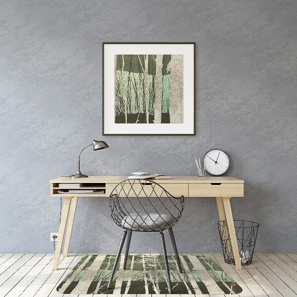 Tapis de chaise de bureau Des arbres