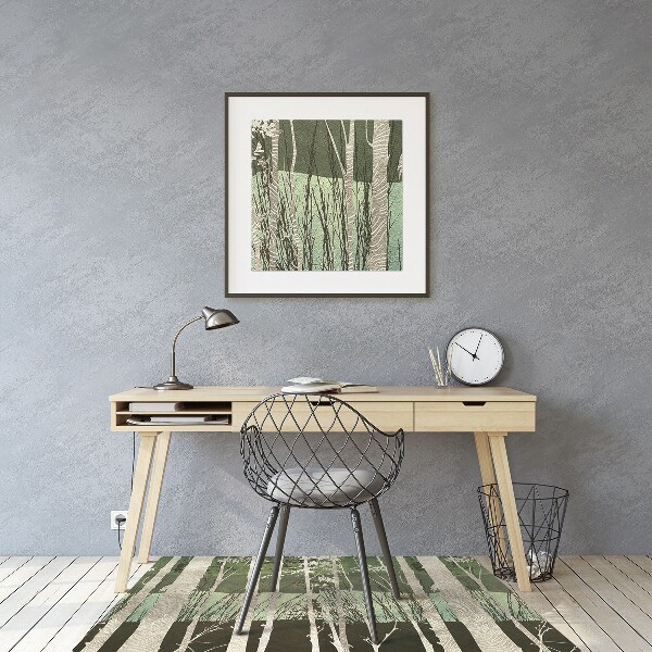 Tapis de chaise de bureau Des arbres