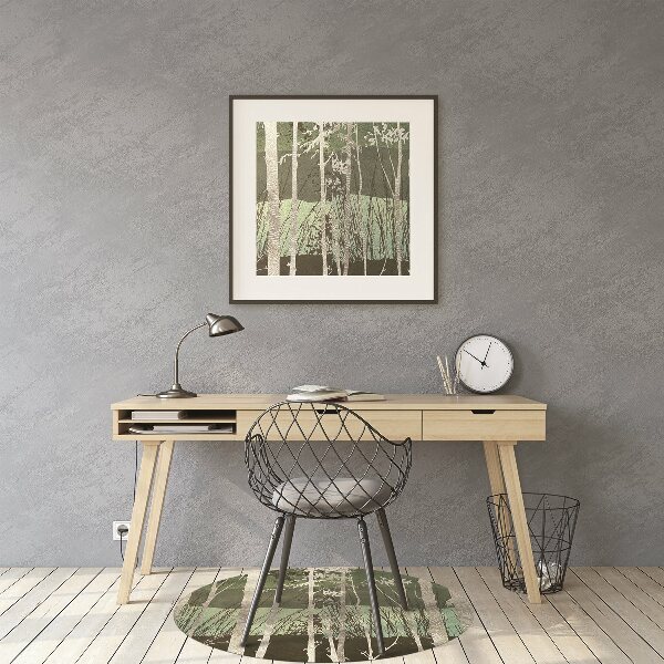 Tapis de chaise de bureau Des arbres