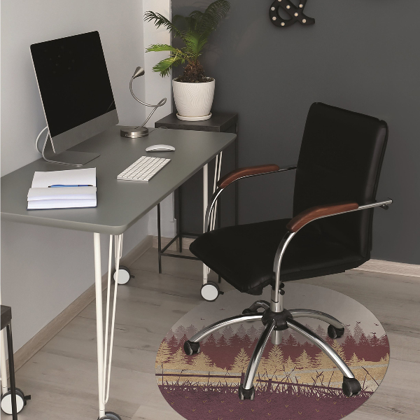Tapis pour chaise de bureau Forêt d'automne