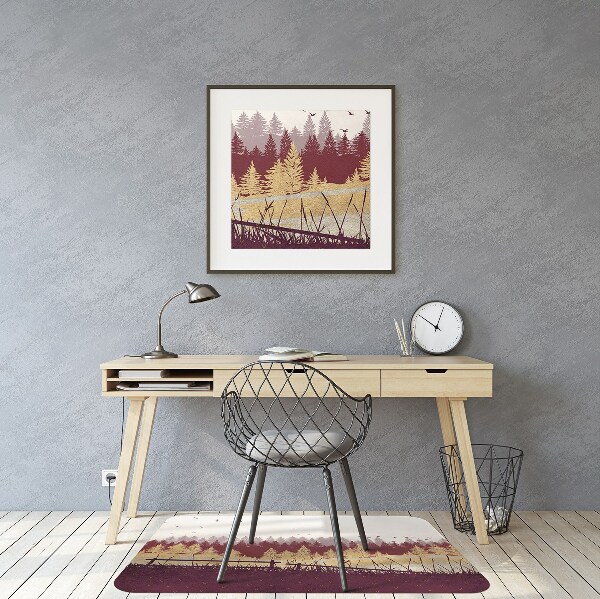 Tapis pour chaise de bureau Forêt d'automne