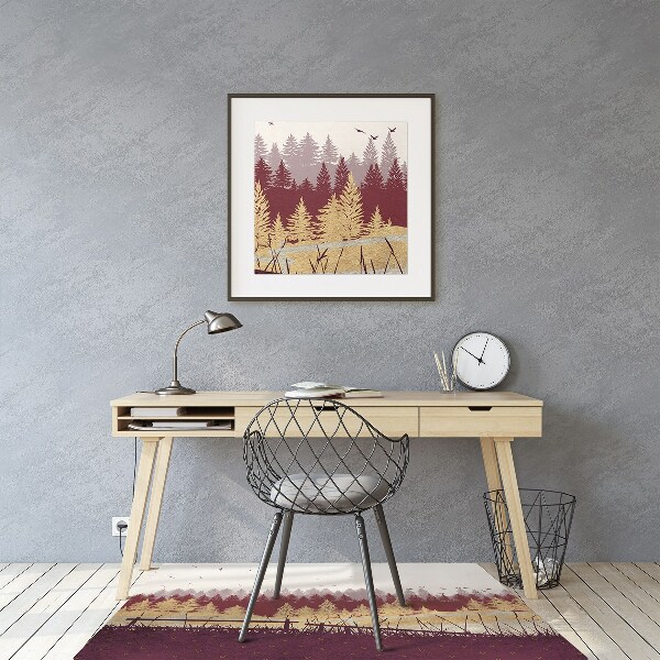Tapis pour chaise de bureau Forêt d'automne