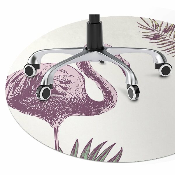 Tapis protection sol Flamingos & Hibiscus