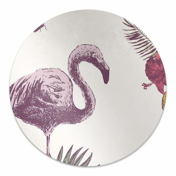 Tapis protection sol Flamingos & Hibiscus