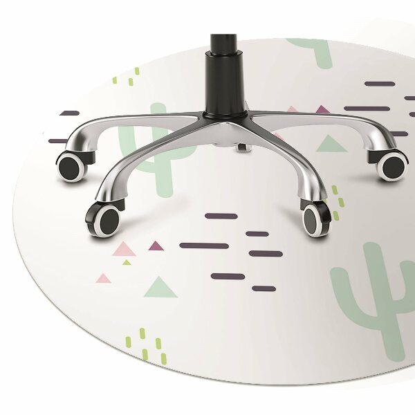 Tapis de chaise de bureau Cactus