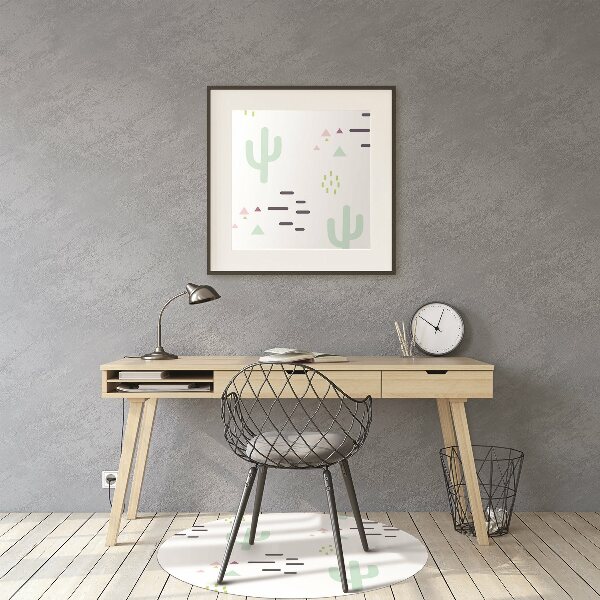 Tapis de chaise de bureau Cactus