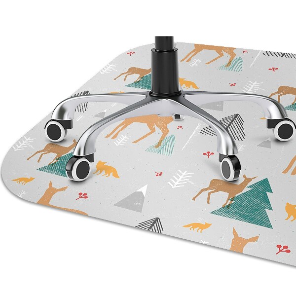 Tapis de chaise de bureau Animaux forestiers