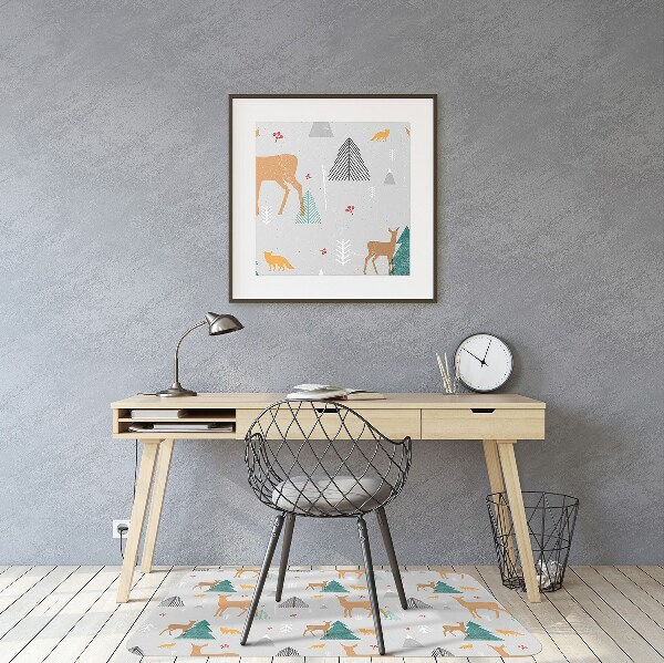 Tapis de chaise de bureau Animaux forestiers