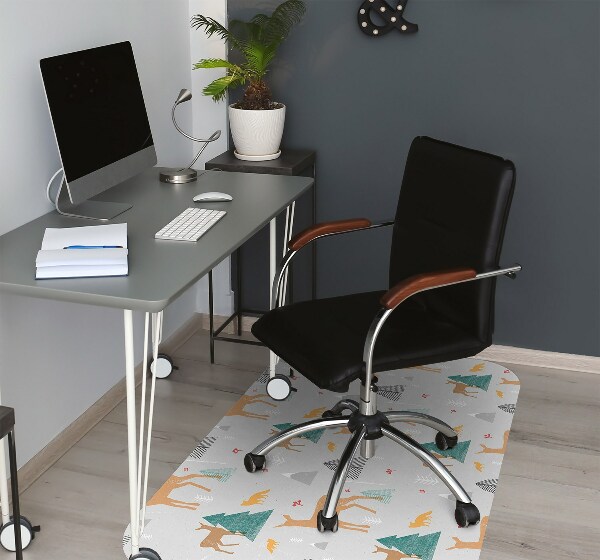 Tapis de chaise de bureau Animaux forestiers
