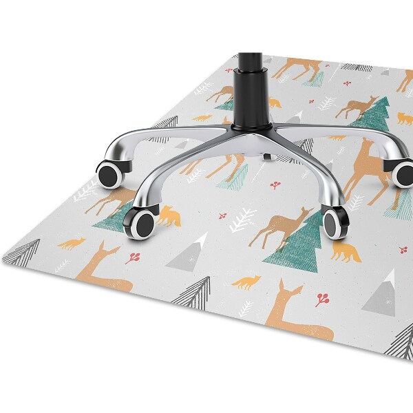 Tapis de chaise de bureau Animaux forestiers