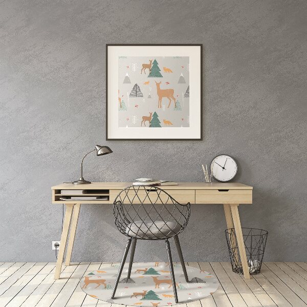 Tapis de chaise de bureau Animaux forestiers
