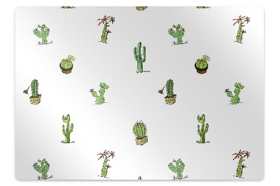 Tapis de chaise de bureau Cactus