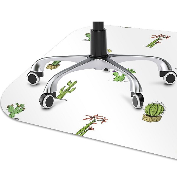 Tapis de chaise de bureau Cactus