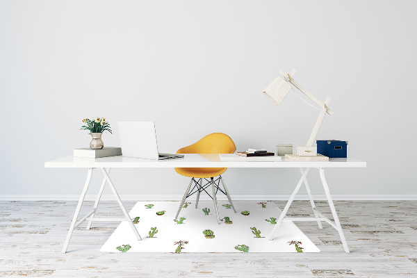 Tapis de chaise de bureau Cactus