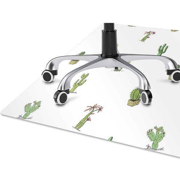 Tapis de chaise de bureau Cactus