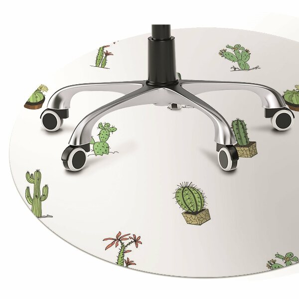 Tapis de chaise de bureau Cactus
