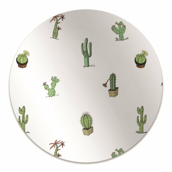 Tapis de chaise de bureau Cactus
