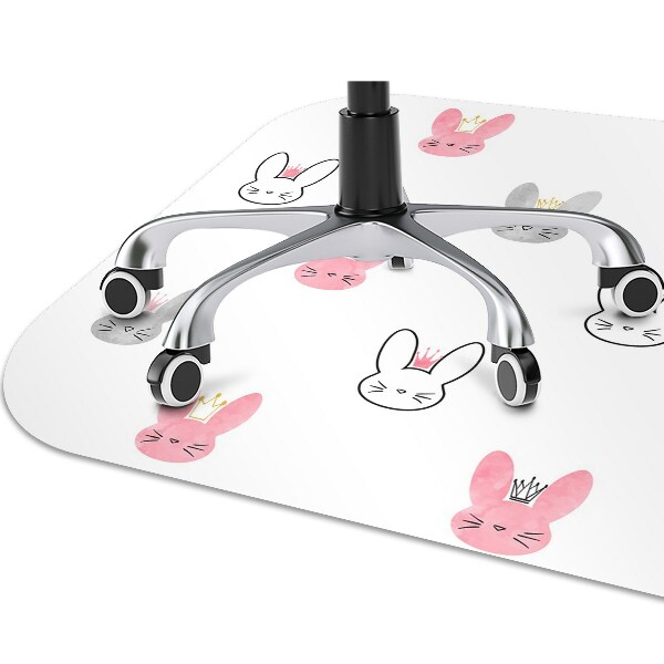 Tapis pour chaise de bureau Lapins dans les couronnes