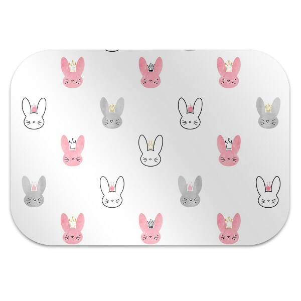 Tapis pour chaise de bureau Lapins dans les couronnes