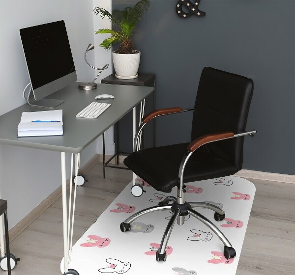 Tapis pour chaise de bureau Lapins dans les couronnes