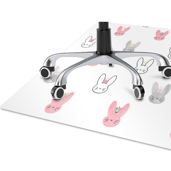 Tapis pour chaise de bureau Lapins dans les couronnes