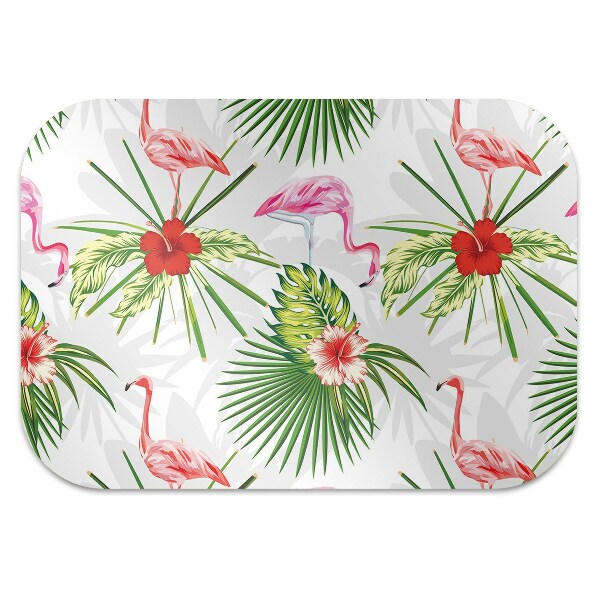 Tapis fauteuil bureau do biura Flamants et fleurs