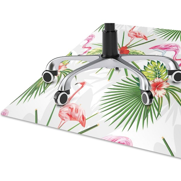 Tapis fauteuil bureau do biura Flamants et fleurs