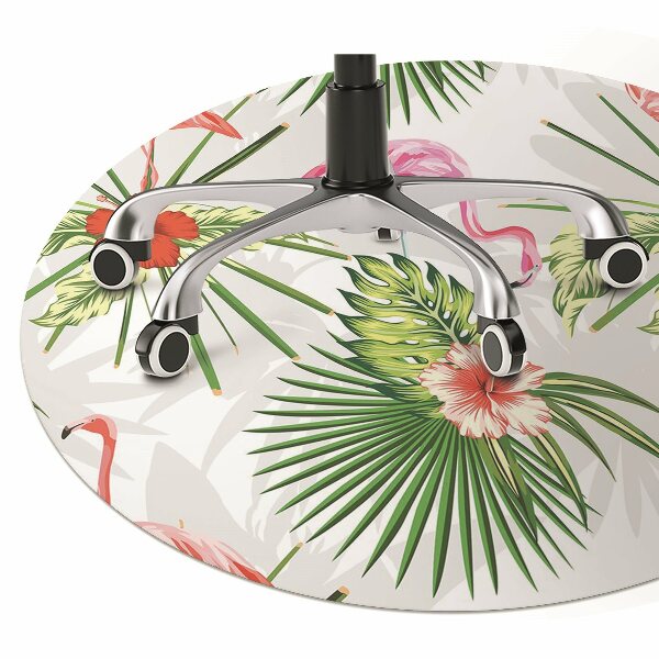 Tapis fauteuil bureau do biura Flamants et fleurs