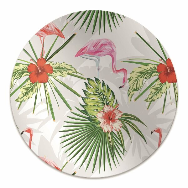Tapis fauteuil bureau do biura Flamants et fleurs