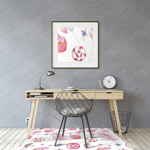 Tapis fauteuil bureau do biura Bonbons et ballons