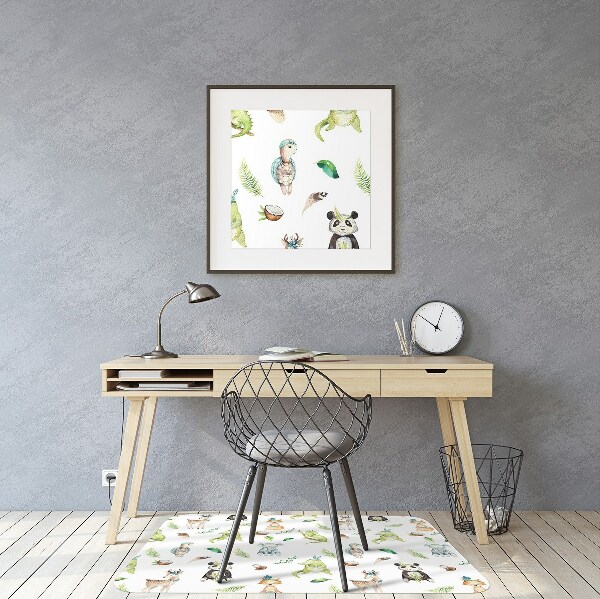 Tapis protège sol Animaux heureux