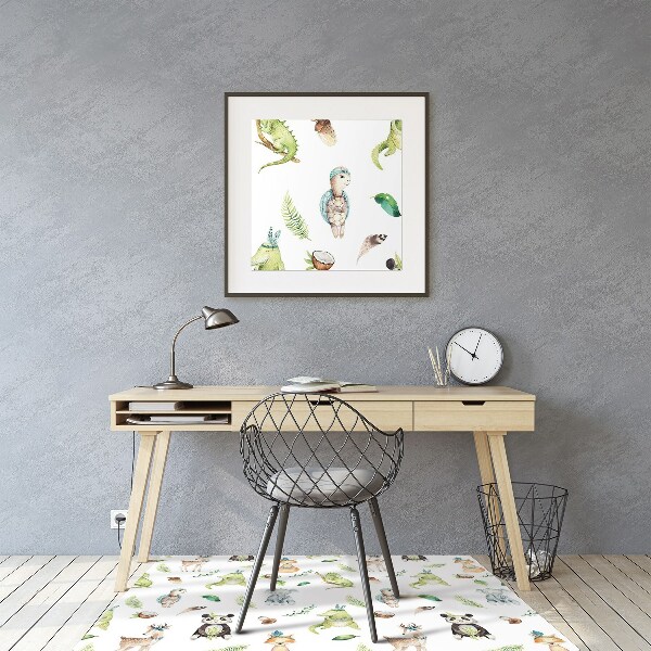 Tapis protège sol Animaux heureux