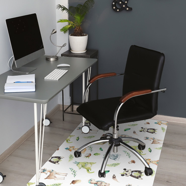 Tapis protège sol Animaux heureux