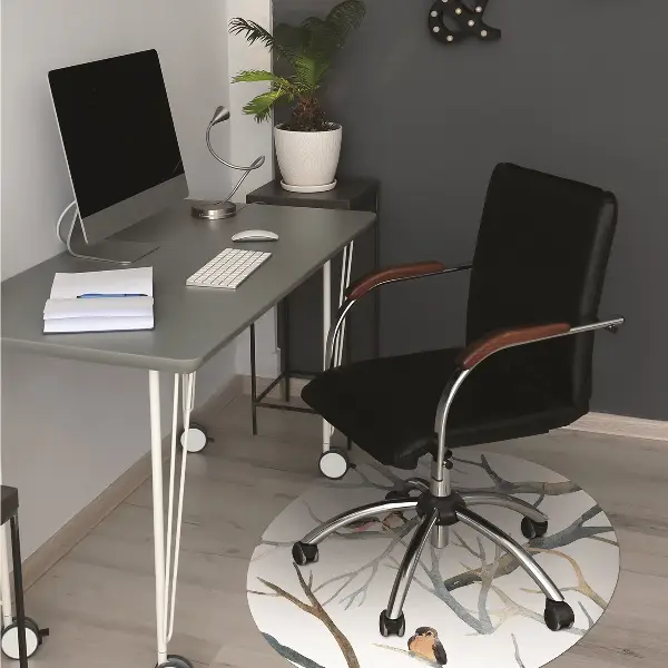 Tapis protection sol Moineaux sur des branches