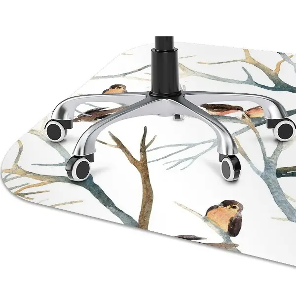 Tapis protection sol Moineaux sur des branches