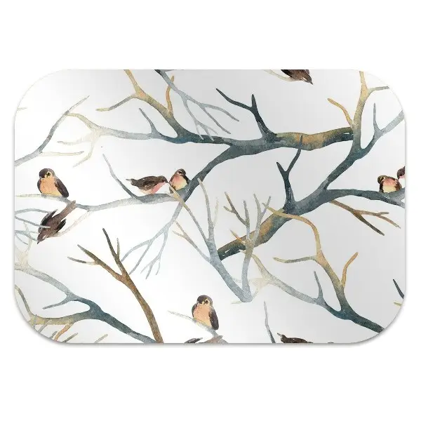 Tapis protection sol Moineaux sur des branches