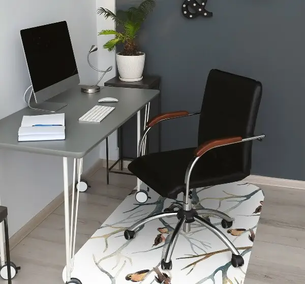 Tapis protection sol Moineaux sur des branches