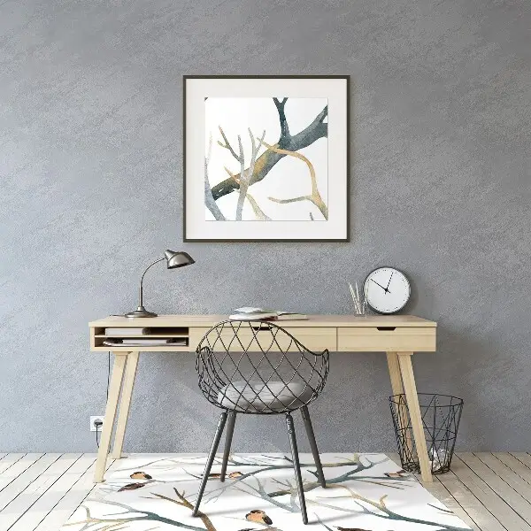 Tapis protection sol Moineaux sur des branches